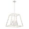 Designers Fountain Rhode 8 Light Coastal Weathered White Chandelier with White Shade For Dining Rooms 94958-CWW - alternate 1